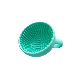 Silicone Scrubber Ball Cleaning Bowl – Multi-Purpose Brush Cleaner for Makeup & Dishes – Cute Round Design – Soft Scrubbing Pad for Beauty Tools, Kitchenware – 8 Colors (Green)
