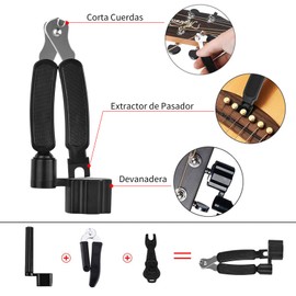 Kokila Kit para Guitarra Acustica, 66 Piezas Accesorios para Guitarra, Incluye Cuerdas de Guitarra Acustica, Afinador, Púas para Guitarra, Cejilla de Guitarra, Herramienta de Retención 3 en 1 y Más