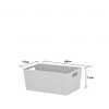 WHAM Studio Basket 4.02 Rectangular Cool Grey Plastic Storage Baskets