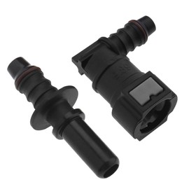 Be In Your Mind Fuel Line Connector Elbow Socket Fuel Line Connector Car Fuel Line Hose Pipe Coupler Adapter Accessories 55.5 mm x 23.5 mm Black Pack of 2