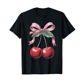 Fiocco Ciliegia Rosa Frutta Maglietta