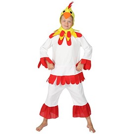 Foxxeo Chicken Costume Chicken Costume Chicken for Children White Children's Costume Size 110-116