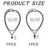 CQQNIU 1 Cross Necklace and 1 Star Necklace, Double Layer