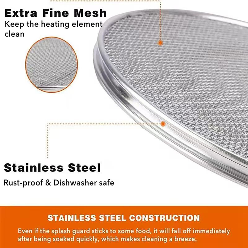 Stainless Steel Splatter Shield for Ninja Foodi IG651 ，Reusable Oil