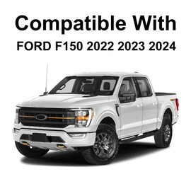 Driver Side Mirror for Ford F150 2022-2024 with BSD Heated Left Side Mirror Glass Replacement w/o Atuo Dimming