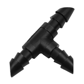 TTioDri 60 Pack Drip Irrigation 1/4" Barbed Tee Fittings, Barbed Connectors for 1/4 Inch Irrigation Tubing Drip Line Tee for Drip Sprinkler Garden Shrubs Systems