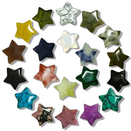 Glamifyr 20 Stk Glückssteine,Edelsteine für Kinder Glückssteine für Kinder,Kristalle Steine Mineralien Steine Naturstein Bunte Steine für Crystals Therapy,Meditation und Dekorationen(zufälliger Stil)