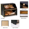 HOMEKOKO Double Layer Large Bread Box for Kitchen Counter, Wooden