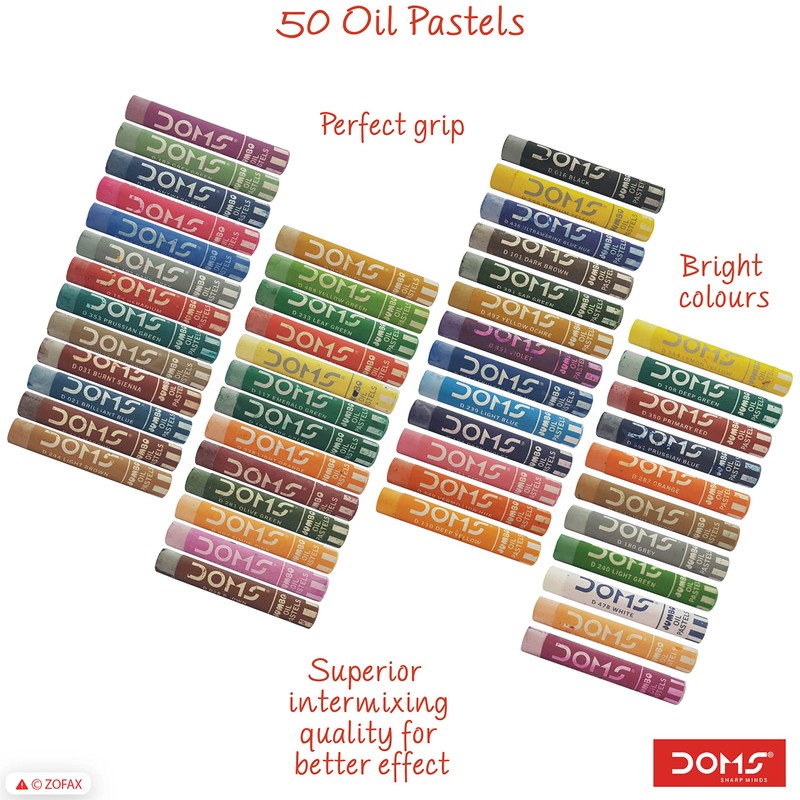 DOMS Oil Pastel Jumbo 50 Shades