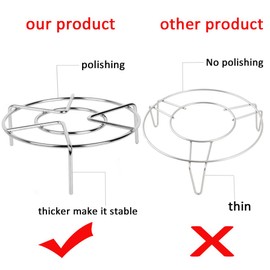 Steam Rack,Steaming Rack Stand,Steamer Basket,Heavy Duty Stainless Steel Metal Multi-function By Meleg Otthon (5.9" Diameter X2"High)