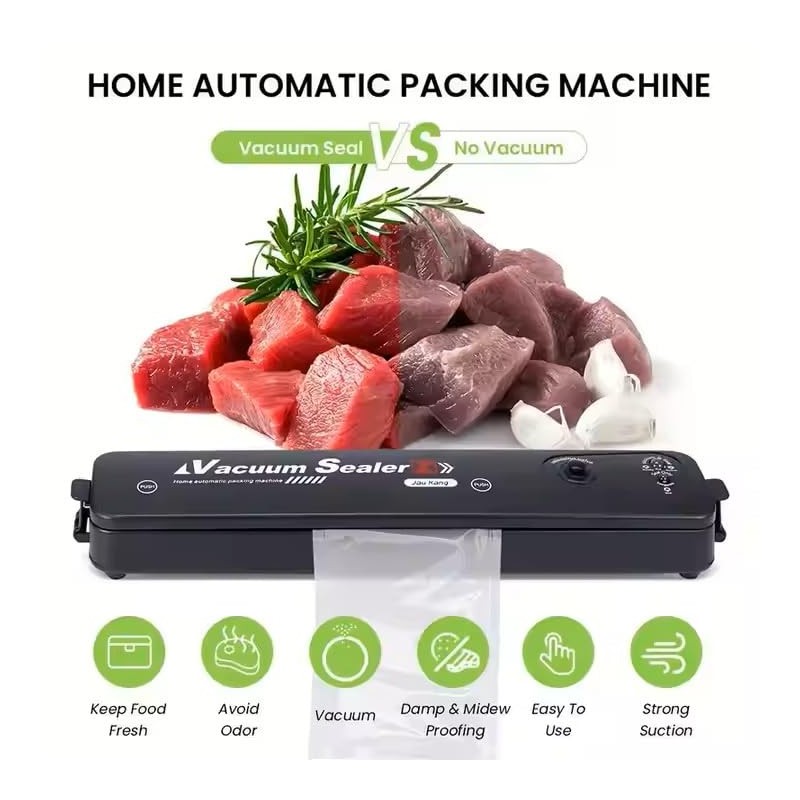 Powerful Food Vacuum Sealer Machine – Compact Design, Automatic Operation,