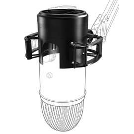 Etour Custom Built for Blue Yeti Shock Mount with Pop Filter, 2025 Upgrade Anti-Vibration Suspension Elastic Shock Mount Holder Clip Mics Stand with Screw Adapter Compatible with Yeti Microphone