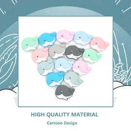 10Pcs Cute Animals Silicone Beads for Jewelry Making to Bracelets DIY Chain Jewelry Pen Beads Accessories (C)