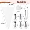 9-Piece Reusable Piping Bags and Tips Set- Cotton Baking Kit