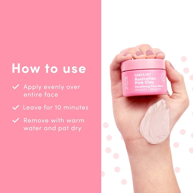 Sand & Sky Australian Pink Clay Detoxifying Face Mask with