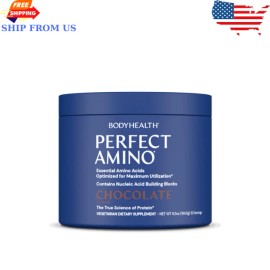 BodyHealth Perfect Amino Powder – BCAA & EAA, 30 Servings | Chocolate