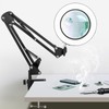 Magnifying Glass with Light and Stand, 12X 30X 20in Clamp