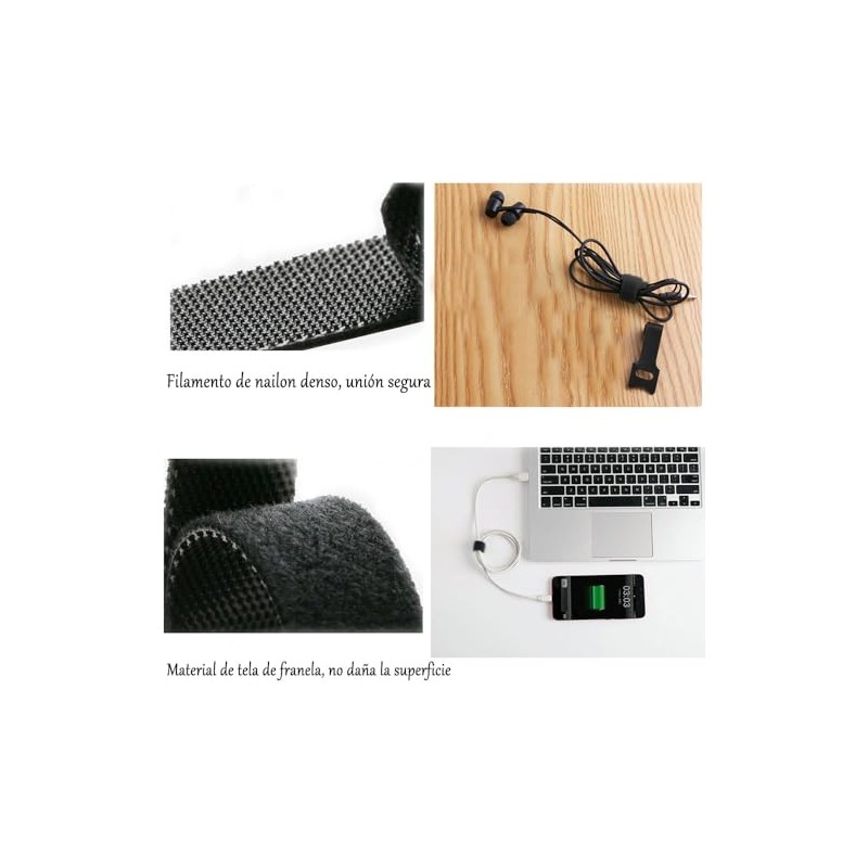 Lumbor37 Clips Organizador de Cables Autoadhesivo, 50 Piezas Clips Adhesivos