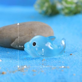 Artibetter Mini Resin Dolphin Mini: Resin Dolphin Micro Figures Decoration Glow in the Dark Sea Animals Centerpiece Birthday Gift Aquarium 28
