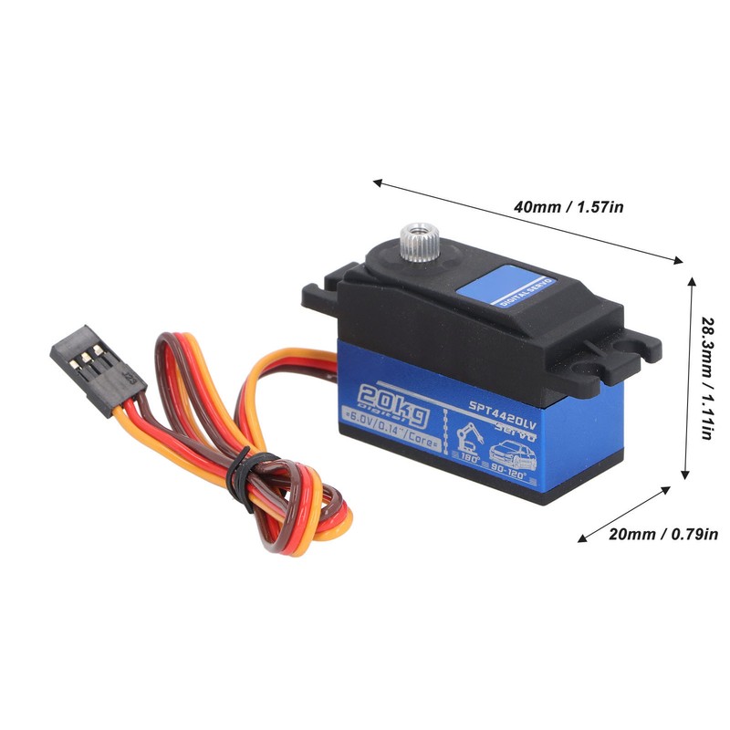 20KG RC Digital Servo with Arm Blue Metal Gear Accurate