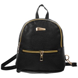 VALICLUD Womens Fashion Backpack Travel Handbag Mini School Bags Daypack for Girls (Black)