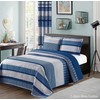 All American Collection Blue and Gray Modern Plaid 2-Piece Twin