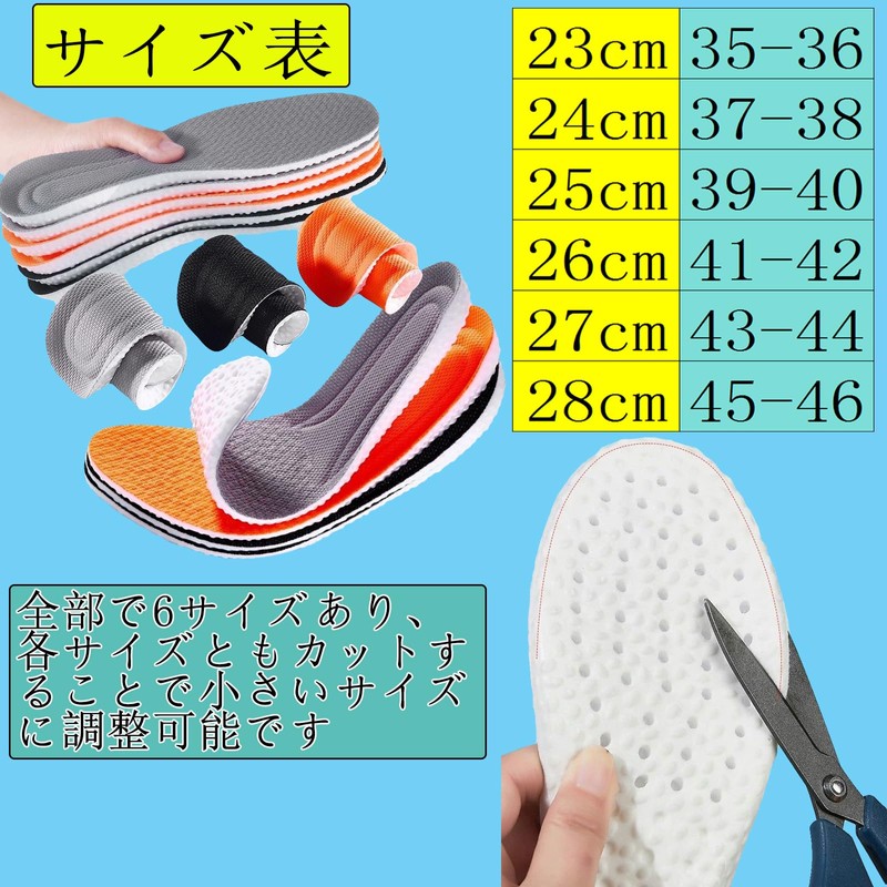 YONZO Insole, Anti-Fatigue, Shock Absorption, Standing Work, Antibacterial, Deodorizing, Ultra