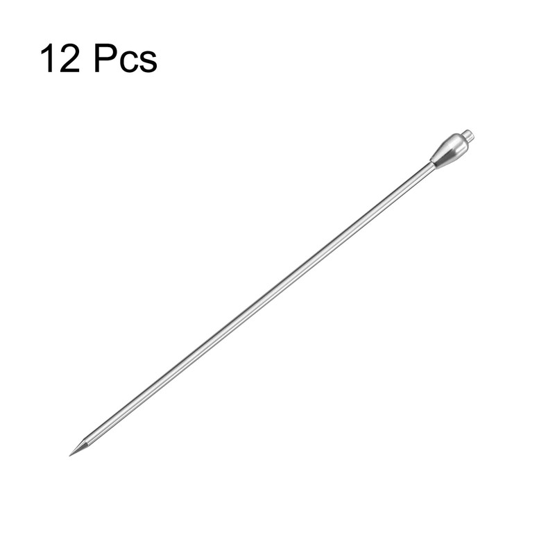 uxcell Stainless Steel Cocktail Picks, 12Pcs 4.3 Inch Metal Cocktail