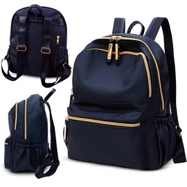 Retoo Women's Small Backpack, Elegant City Backpack for Women and Girls, with Adjustable Straps Made of Imitation Leather, Daypack for Work, School & Travel, Robust Design, Black, 34 x 26 x 13 cm