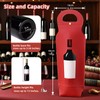 Wine Gift Bag, PU Leather Single-Bottle Wine Tote Carrier, Reusable