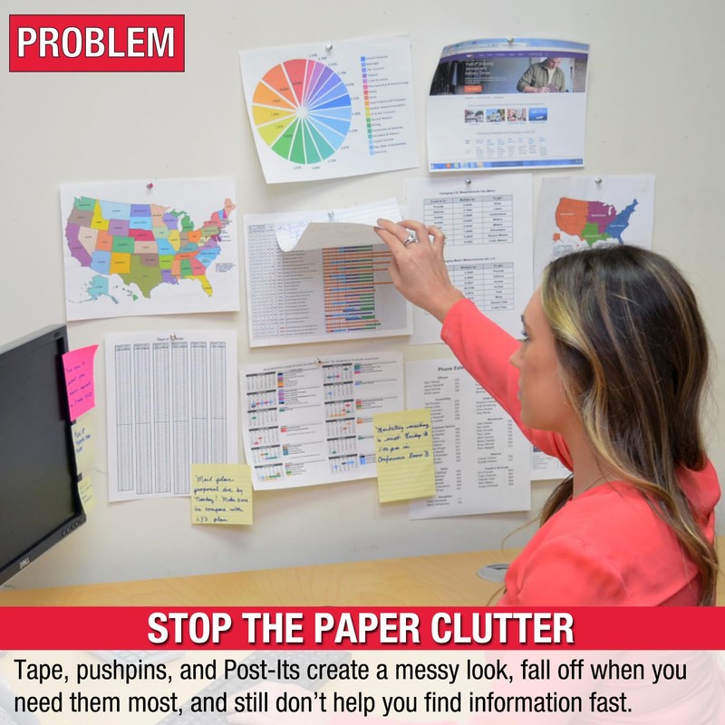 Ultimate Office AdjustaView 10-Pocket Wall Reference Organizer with Easy-Load Pockets