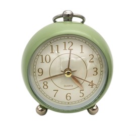 Vintage Alarm Clock, Loud Classic Alarm Clock for Heavy Sleepers Simple Functionality Bedroom Nightstand Decor(Green)