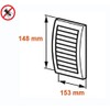 150x150mm / 6x6 inch Air Vent Cover - Ventilation Grille