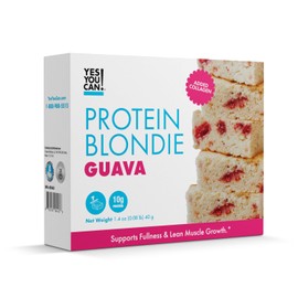Yes You Can! Protein Brownie – Guava Blondie – 7-Count Box, Gluten-Free, 10 g Protein Each