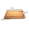 EcoDecors, Teak Cutting Board 10"x6", Reversible Compact Teak Wood Edge
