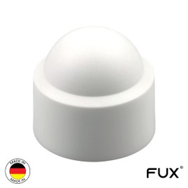 FUX Pack of 10 Hexagonal Screw Covers, Cover Caps for Screws, Cap Nuts, Protective Cap Screw, Variety of Sizes Thread M4 to M36, Screw Cover White Black Grey (M5, SW8, White)