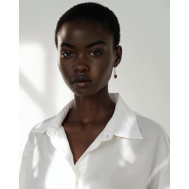 925 Sterling Silver Garnet Earrings for Women - 6x8mm Oval Garnet Gemstone- January Birthstone Earrings - Garnet Jewelry Gift for Women