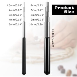 2 Pack Wire Looping Wrapping Step, Coil Jig Tool Set Mandrel Stainless Steel Micro 1.5mm-10mm Wire Looping Winding Rod Metal Jewelry Forming Tool for Round Loop Jump Ring DIY Jewelry Making, 10 Sizes