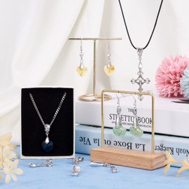 Pandahall 48Pcs/Box Brass Ice Pick Pinch Clip Clasp Bails Dangle Pendant Pinch Baila Connectors Findings Platinum Color for Necklace Jewelry Making