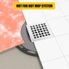 Fibetter 4 Inch Square Shower Drain Brushed with PVC Bonding