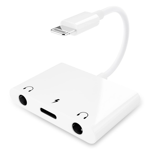 Unitrox 3 in 1 Dual 3.5mm Headphone Jack Adapter -