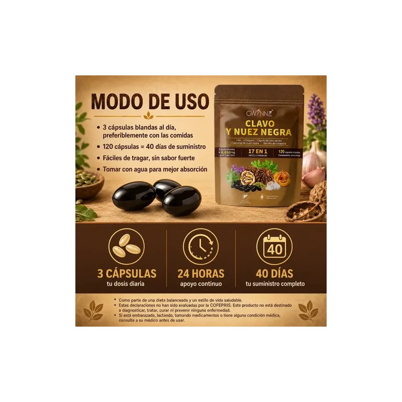 Gwynne Clavo Y Nuez Negra 18-en-1 De Olor Limpieza De