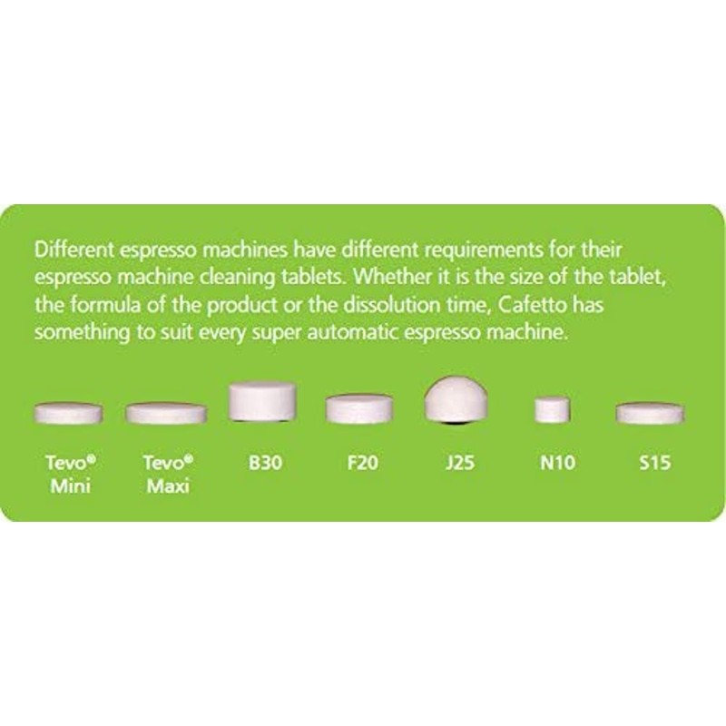 Cafetto J25 Cleaning Tablets 60-Pieces x 2.5 g