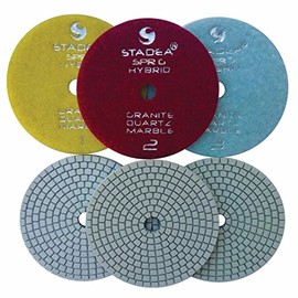 Stadea PPH107S 5" Wet Dry Diamond Polishing Pad 3 Step - Step 1 Pad For Granite Glass Quartz Polishing