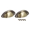 Sourcingmap Cup Pulls, Carbon Steel Shell Pull Handles Bronze Tone