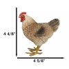 Rustic Western Country Farm Light Brown Chicken Hen Figurine 4.5"