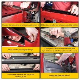 Unbranded FOR 1987-1997 FORD F350 DOOR WINDOW F250 F150 SEAL BELT WEATHERSTRIP 4 PIECE SET