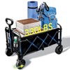 Collapsible Wagon with Wheels, 330 lbs Wagons Carts Foldable Wagon