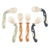 PandaEar Juego de 6 cucharas de silicona para bebé, cucharas