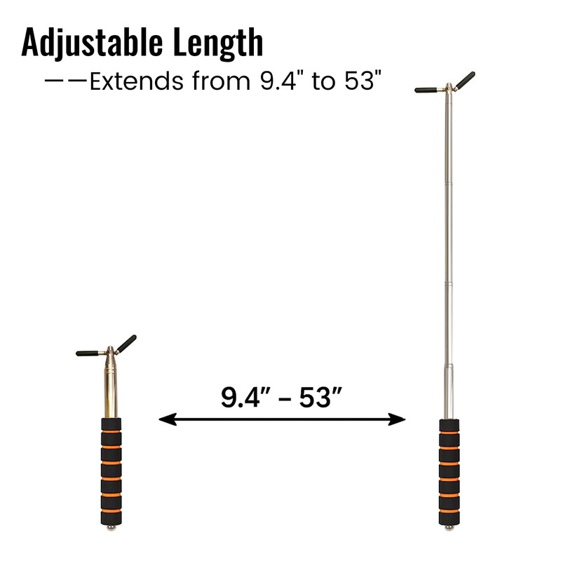 Extendable Safety Tester Pole – Manual Stainless Steel Rod for